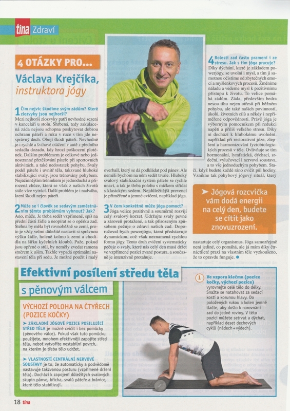 Časopis TINA o józe pro zdravá záda
